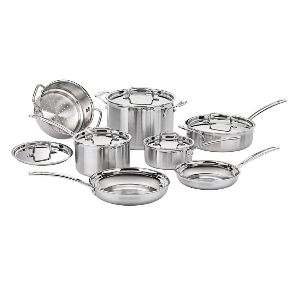 Cuisinart Multiclad Pro (10-piece set, ~$200–$300 as of mid-2026)