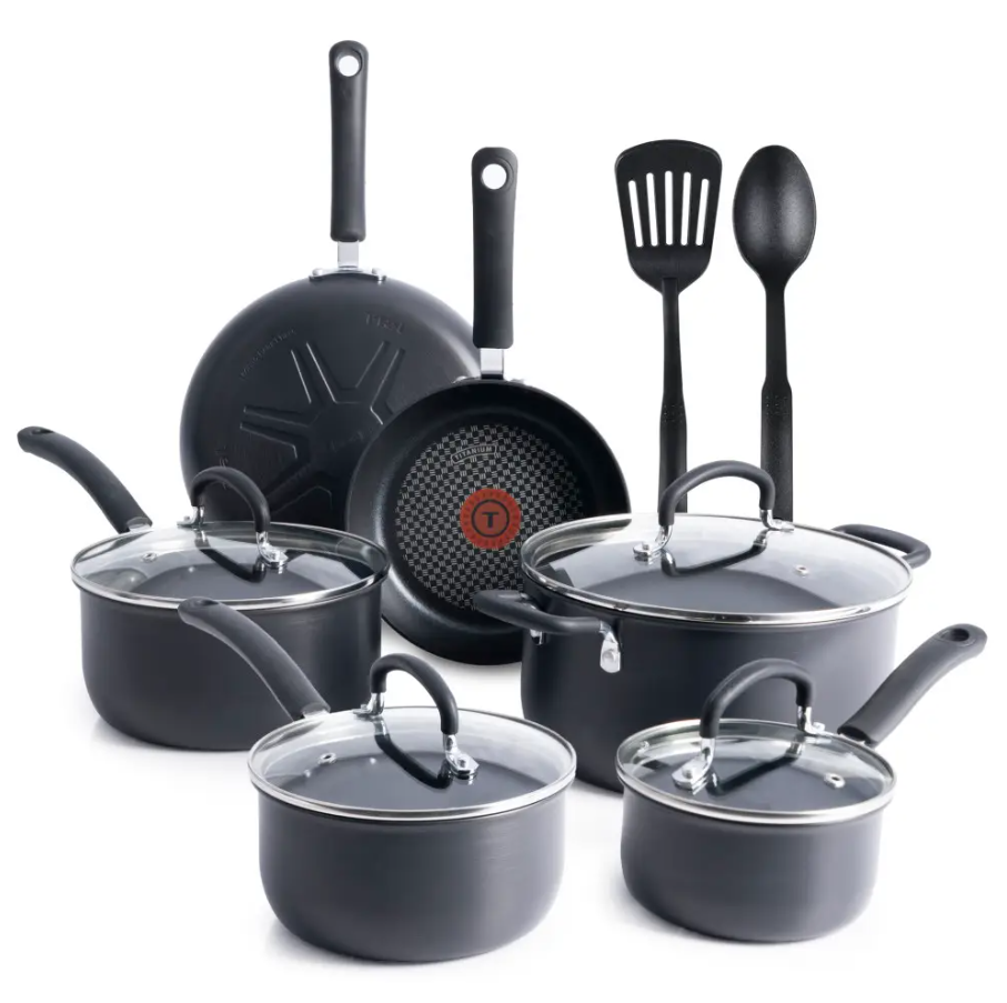 T-fal Ultimate Hard Anodized (12-piece set, ~$100–$150 as of mid-2026)