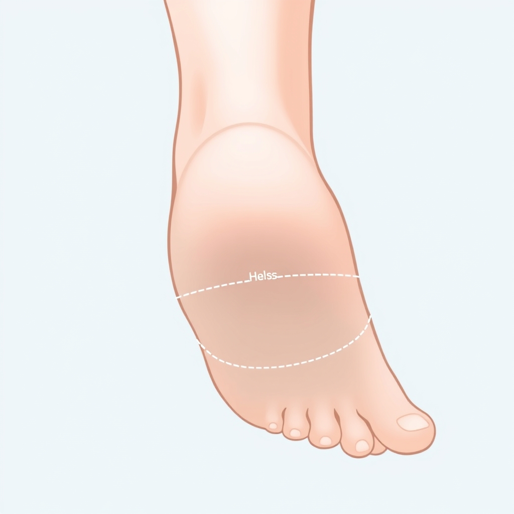 Dr. Comfort quality — Illustrated foot profile inside a shoe silhouette showing swelling zones and sizing adjustment areas for diabetic fit.