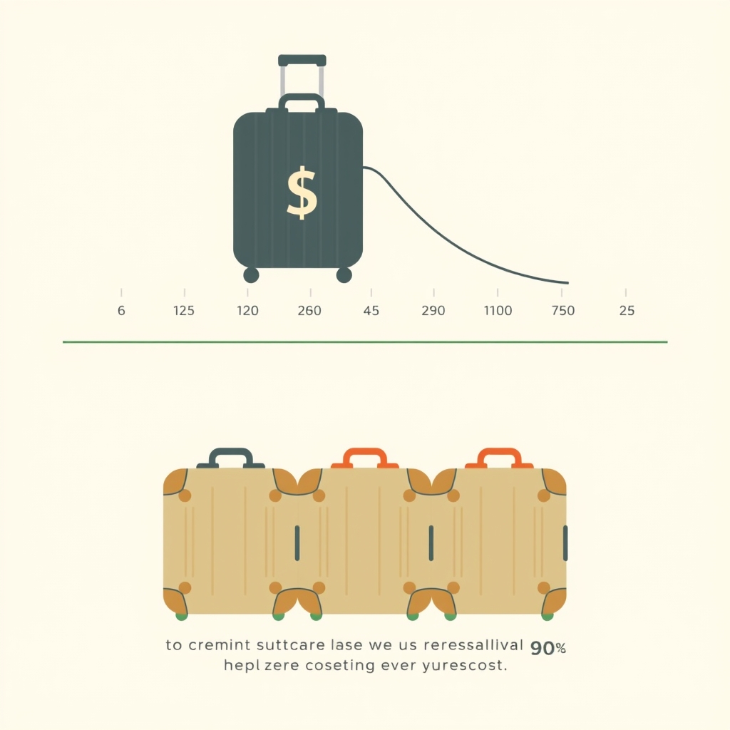 Infographic timeline comparing cost over ten years of one premium bag with resale value versus three budget bag replacements with none.