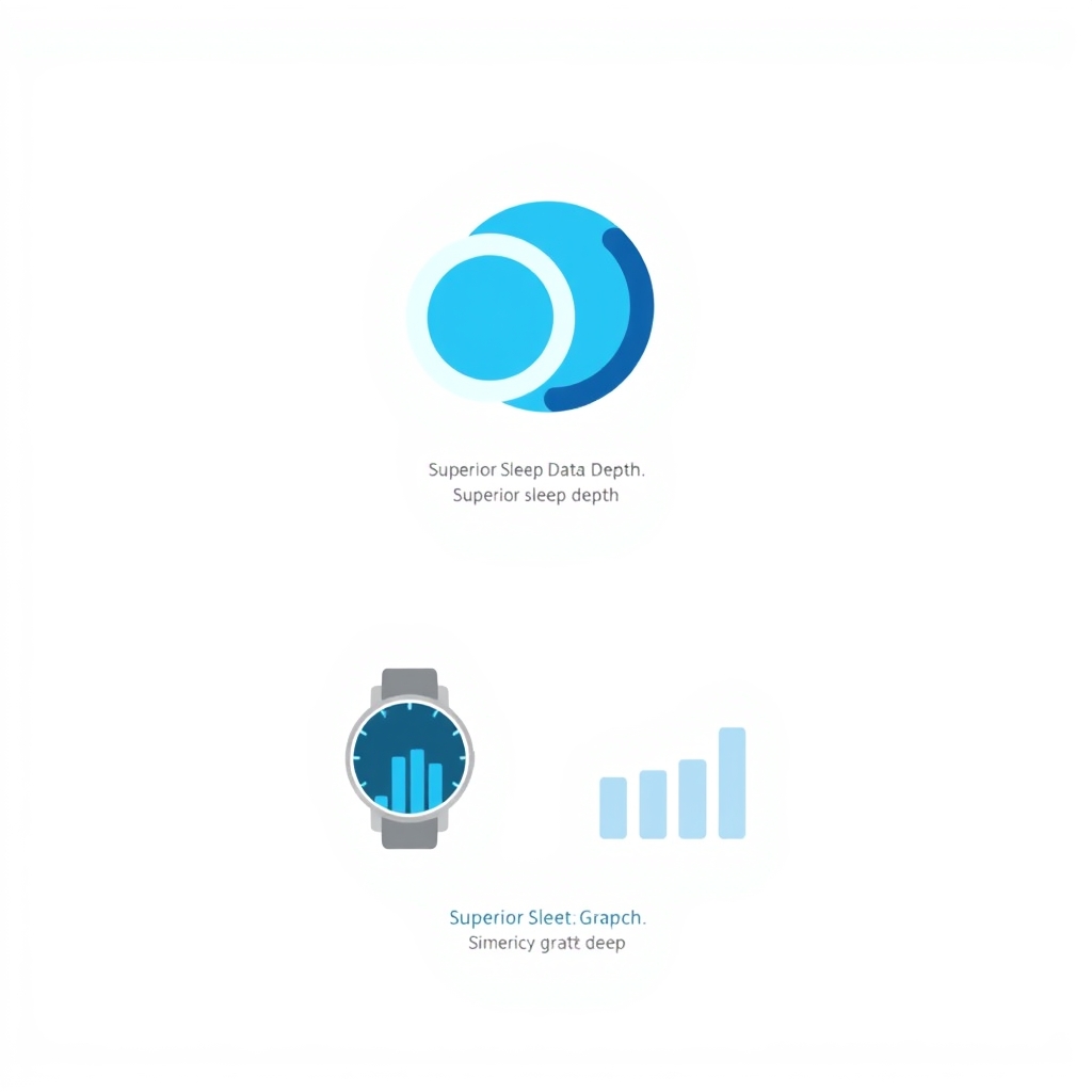 wearable health monitor — Two-tier chart comparing ring and band sleep tracking depth against smartwatch sleep tracking, with HRV and REM icons.