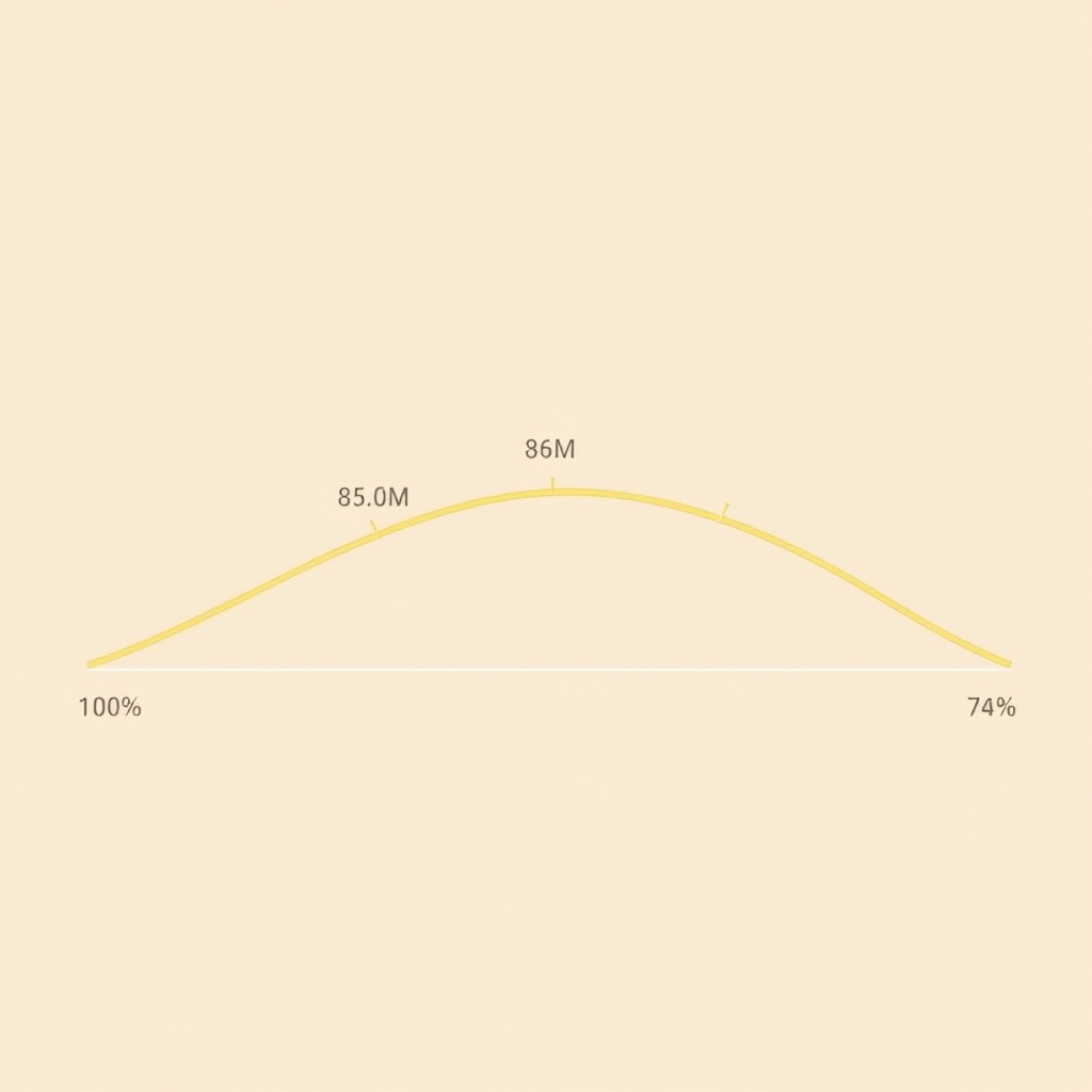 Anker power bank capacity — Graph showing typical portable charger battery capacity decline from 100% to 85-90% over 18 months of daily use.