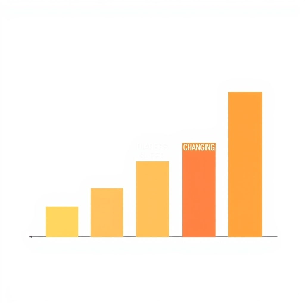 baby essentials — Bar chart comparing budget spend across five baby essential categories, tallest bar for sleep gear.