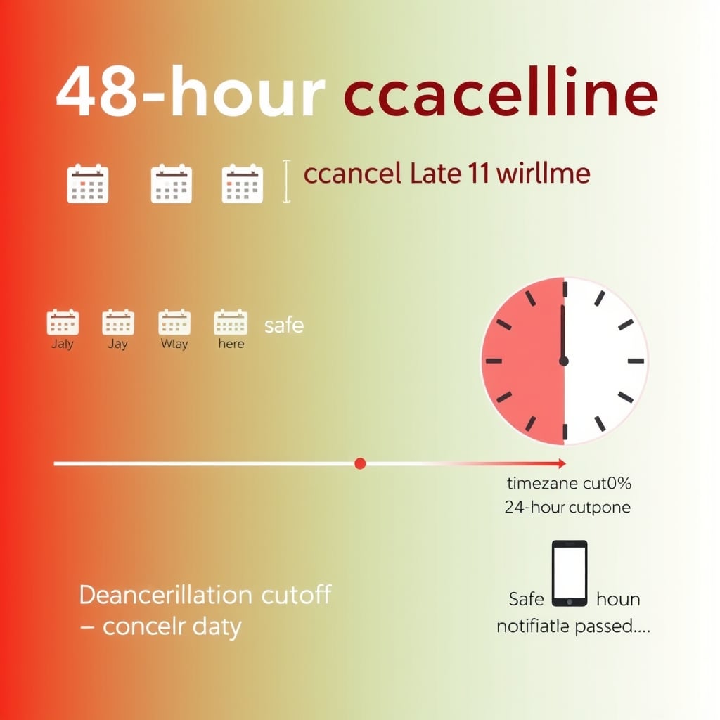 best experience booking platforms Timeline visualization of 24-hour cancellation deadline and timezone considerations