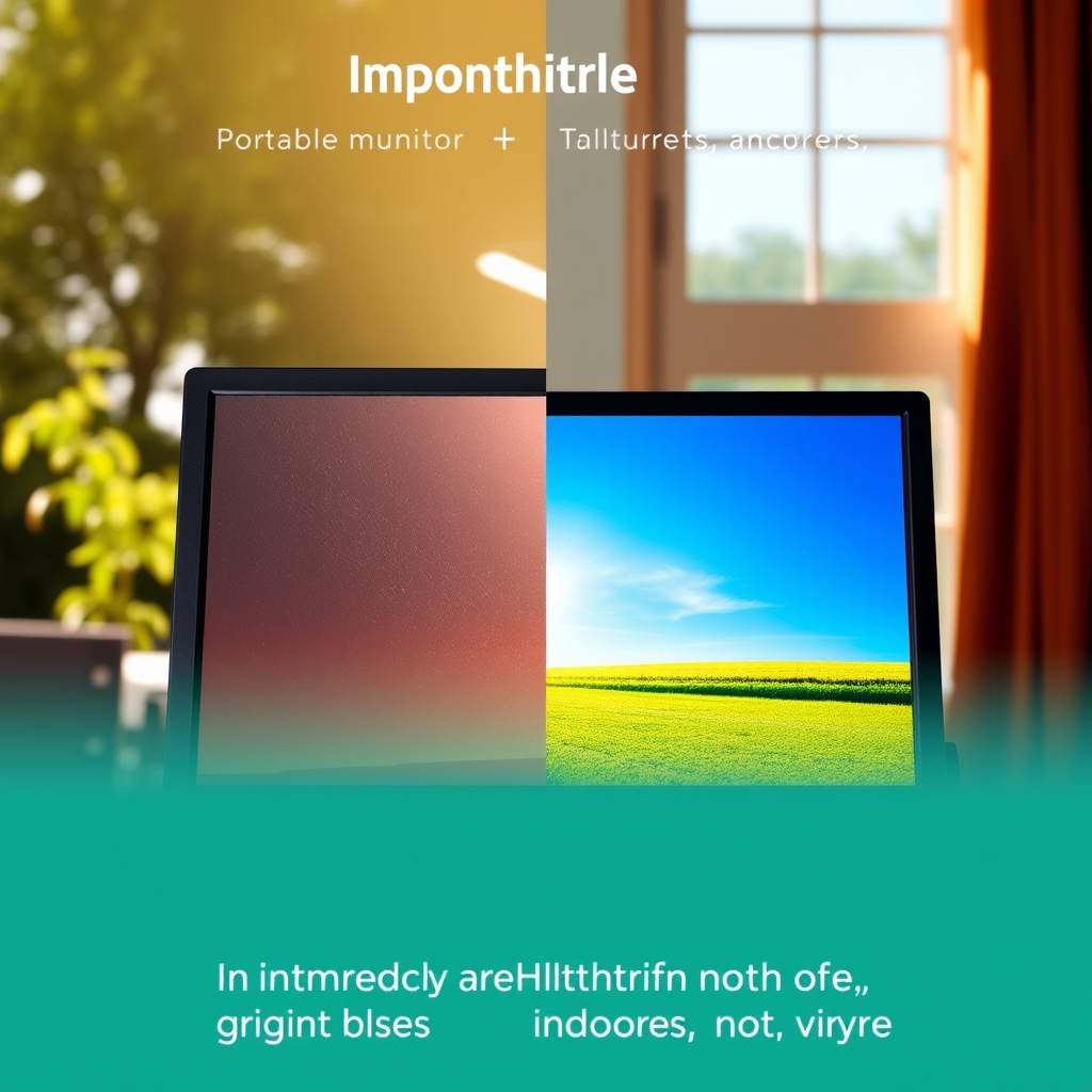 best portable monitor under $300 — Portable monitor display quality comparison in bright sunlight versus indoor lighting