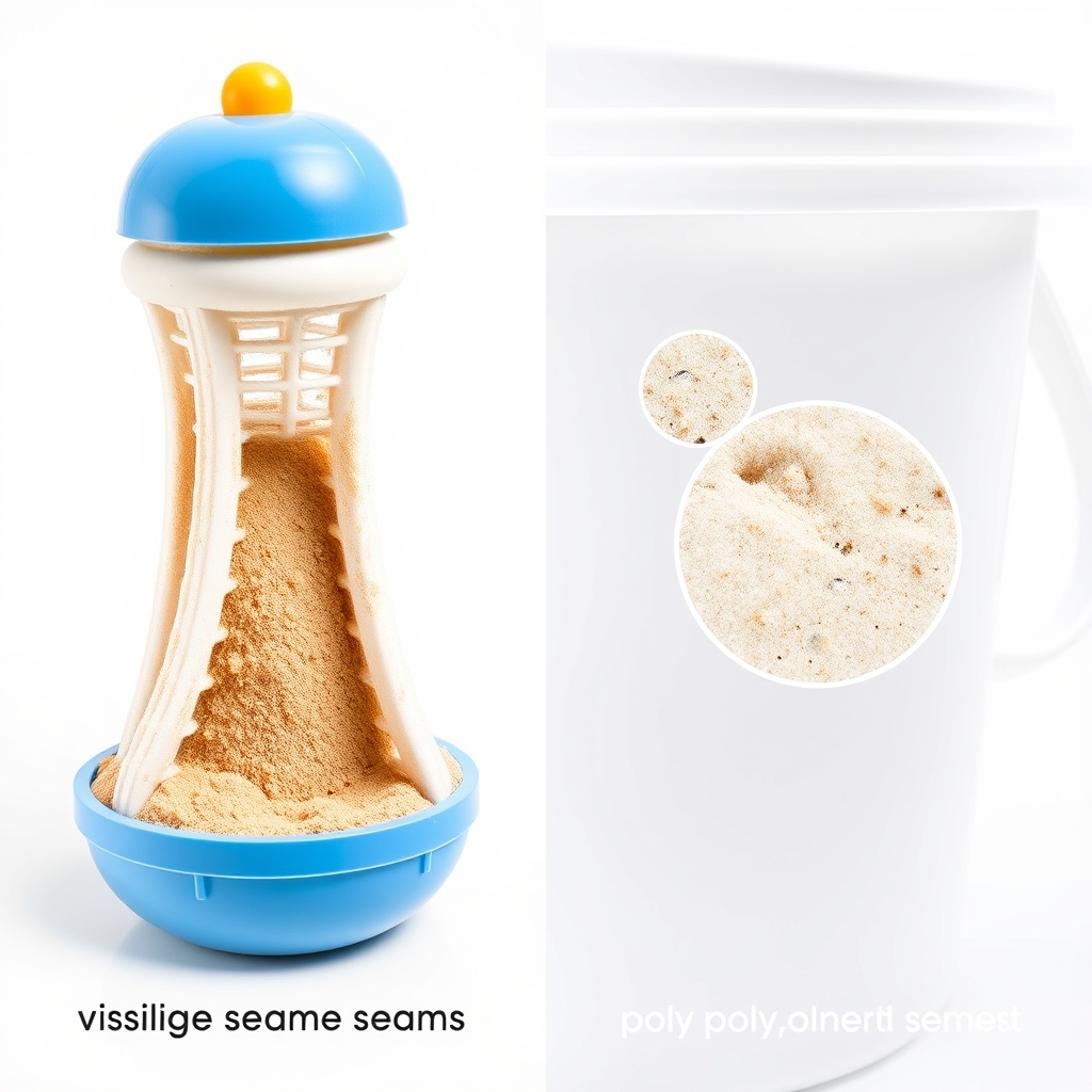 durable kids beach toys — Side-by-side comparison of toy seam designs showing sand-trapping ridges versus smooth sealed surfaces.