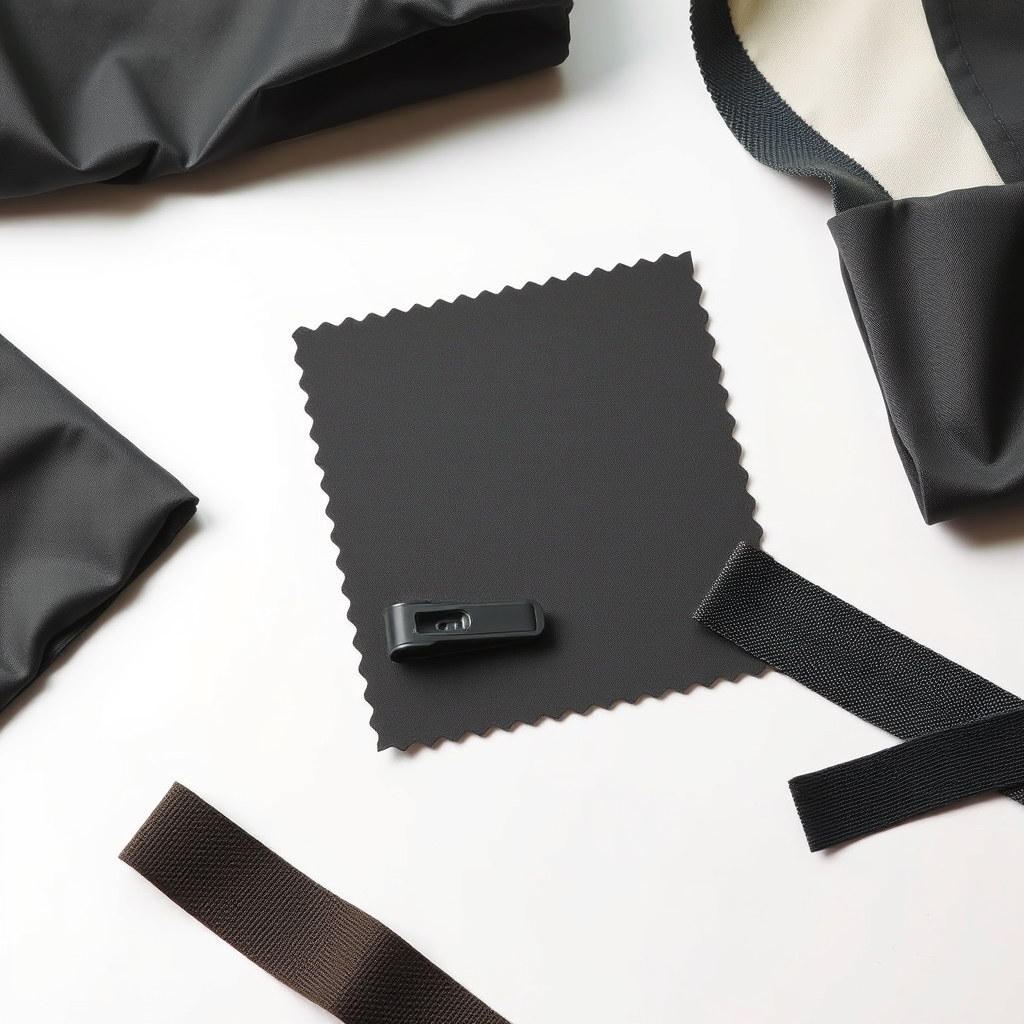 is Wondr worth it — Flat lay of ballistic nylon fabric swatch, YKK zipper slider, and flat-felled seam detail on a white surface in soft daylight.