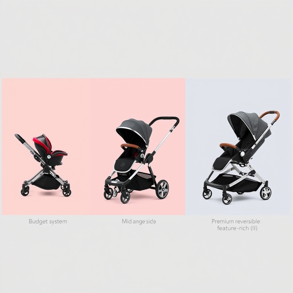 stroller car seat compatibility — Stroller travel systems arranged by price tier from budget to premium.