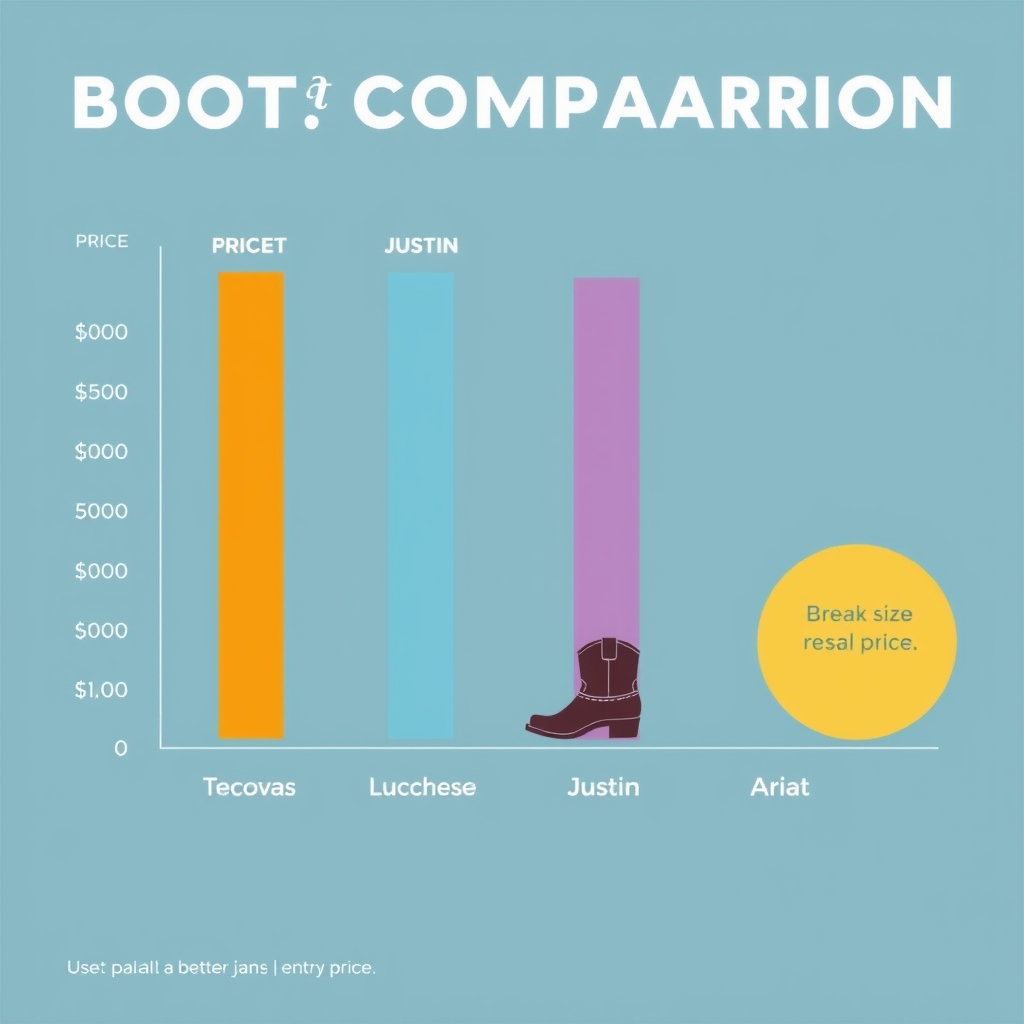 Tecovas Western boots review — Price and value comparison across Tecovas, Lucchese, Justin, and Ariat boot brands showing entry price, break-in difficulty, and resale value.