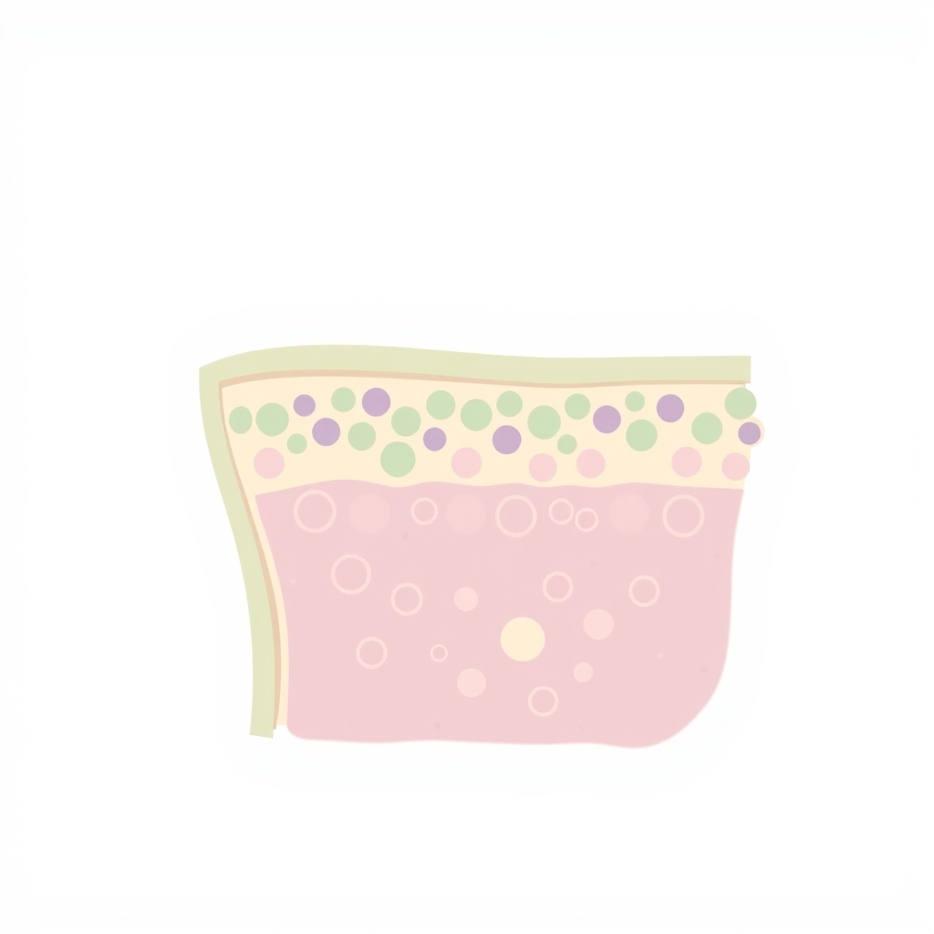 vitamin D immune health — Cross-section illustration of gut wall with beneficial bacteria colonies and immune cells beneath the epithelium.