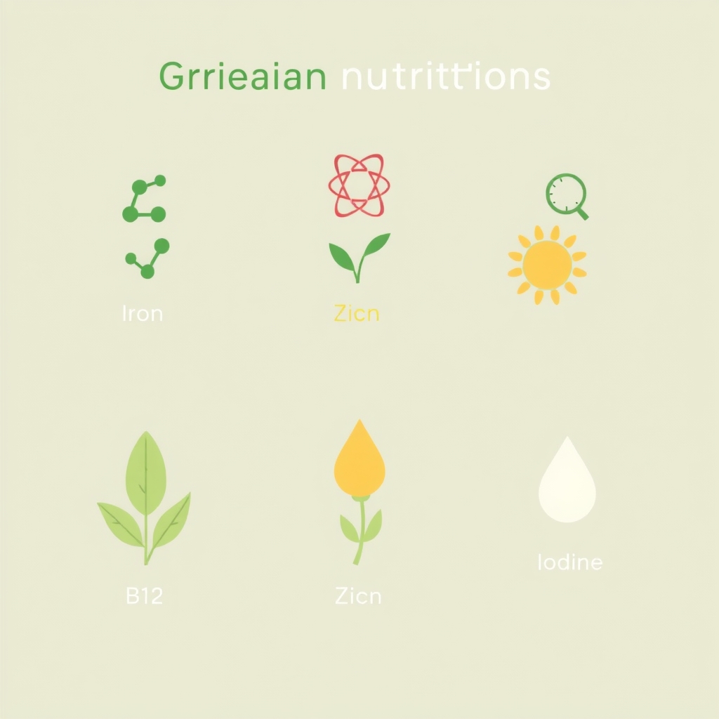 best multivitamin for vegans — Visual showing six key nutrients with icons indicating which are absent or limited in plant-based foods.
