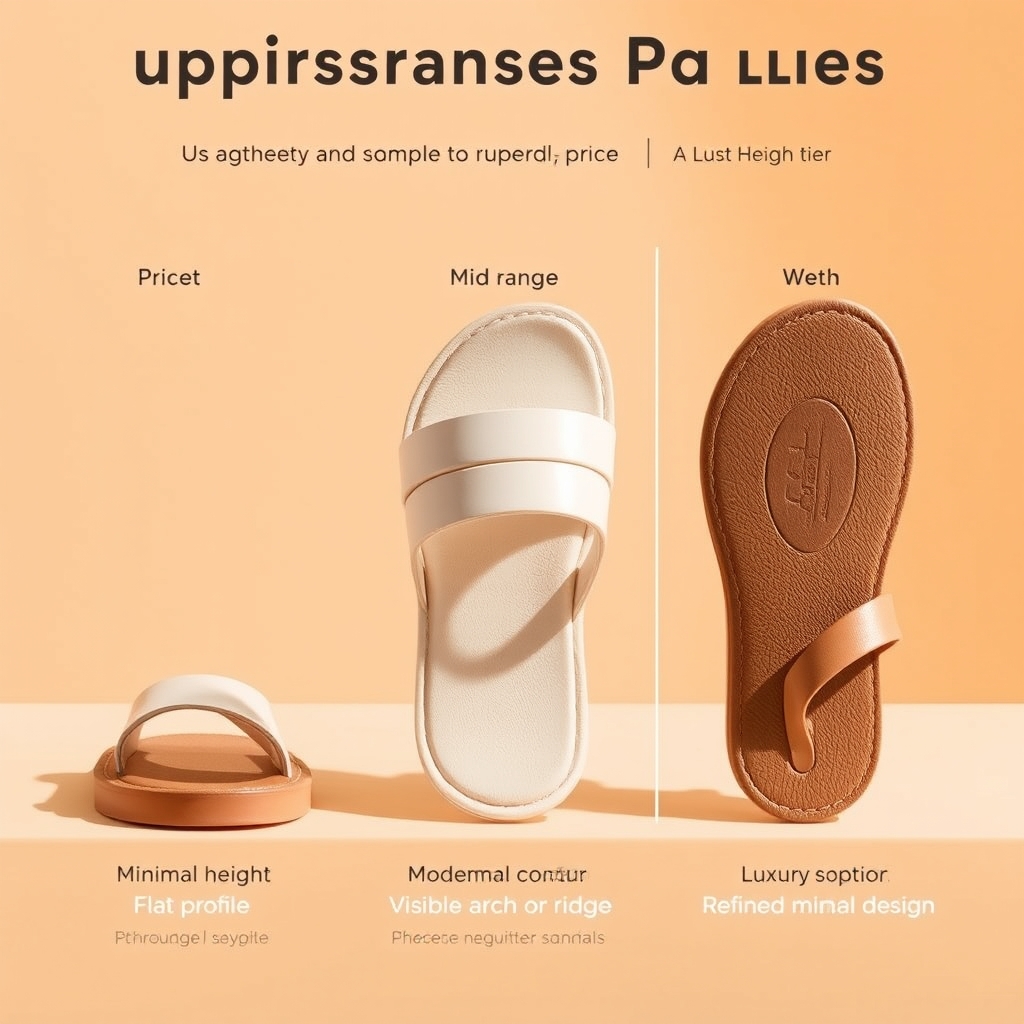 best sandals for everyday wear — Three sandals arranged left to right showing increasing price and varying support levels.