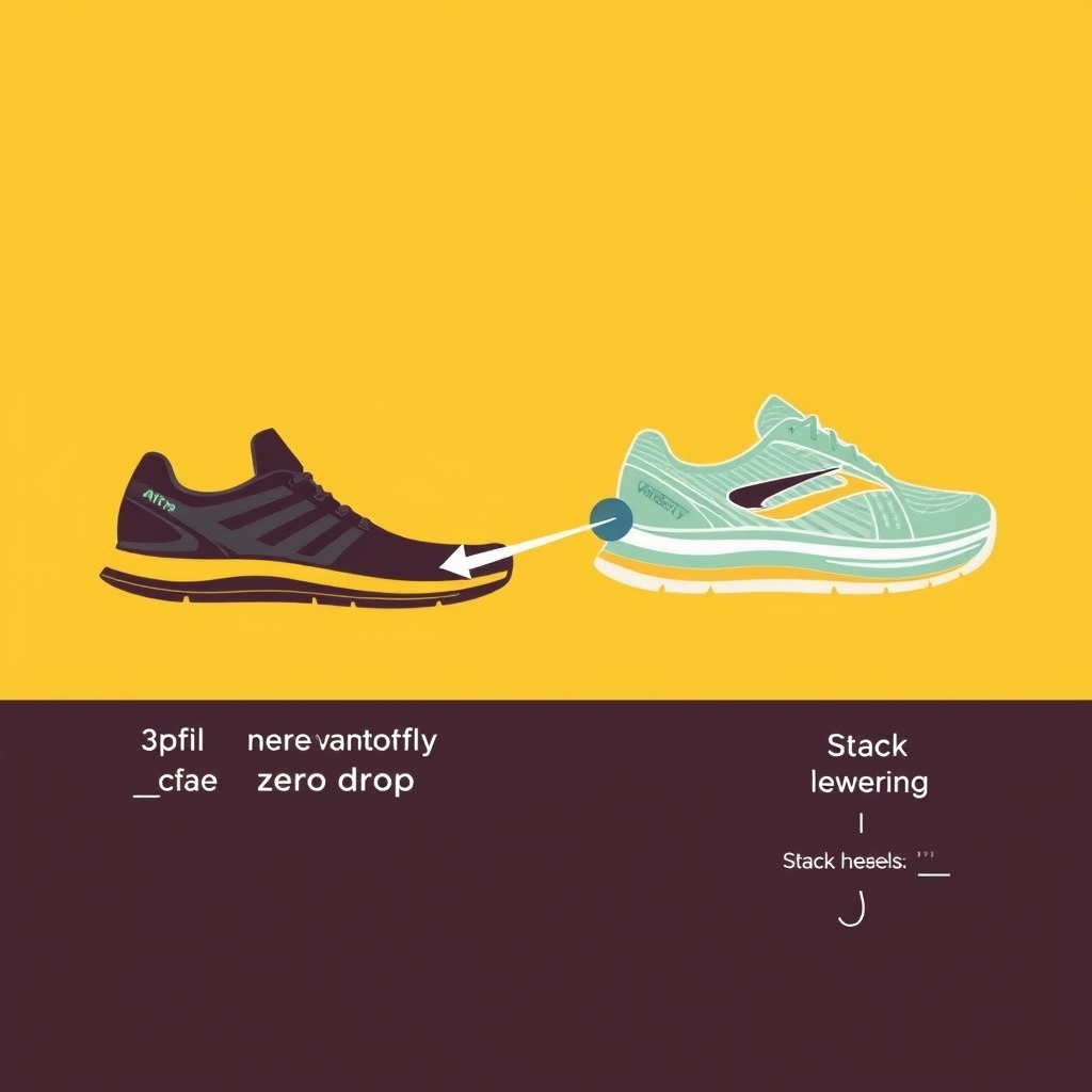 CFl running shoes review — Shoe profile comparison showing CFl's low drop and thin midsole versus three competitor models with progressively higher cushioning.