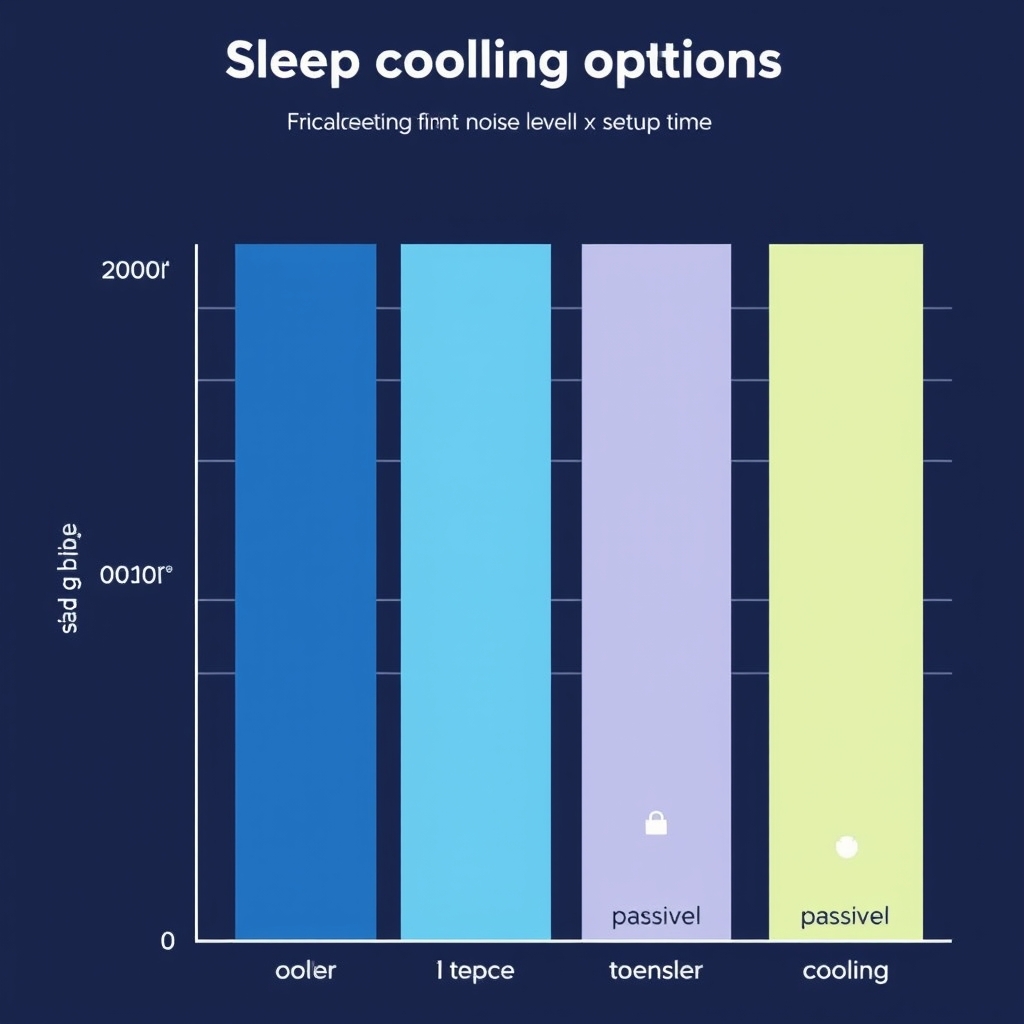 ChiliSleep worth it — Comparative bar chart showing Ooler vs DOCK vs cooling toppers across price, noise, and setup complexity.