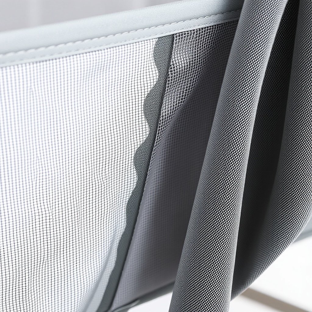 HALO bassinet safety — Close-up comparison of breathable mesh fabric used in HALO bassinets versus traditional soft fabric lining.