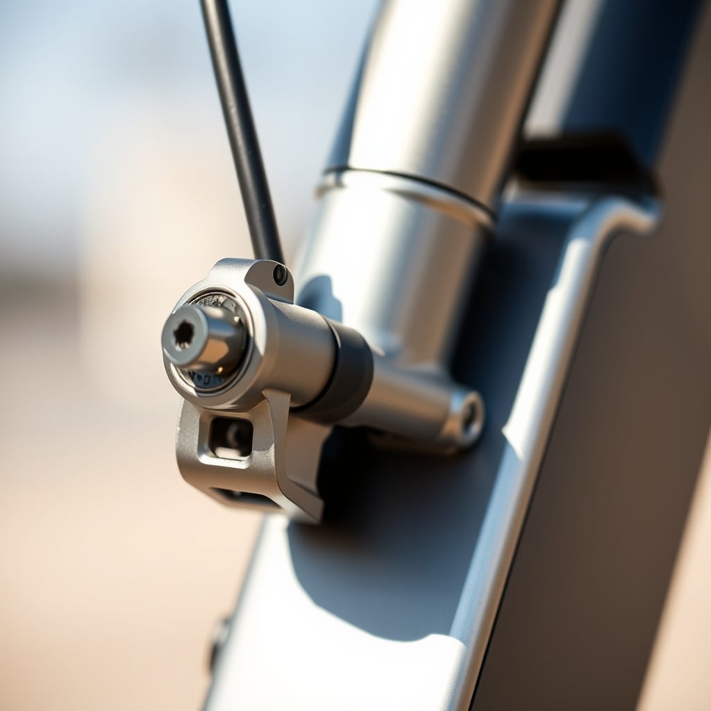 HiBoy vs Xiaomi — Close-up photograph of an electric scooter folding hinge showing wear and mechanical stress.