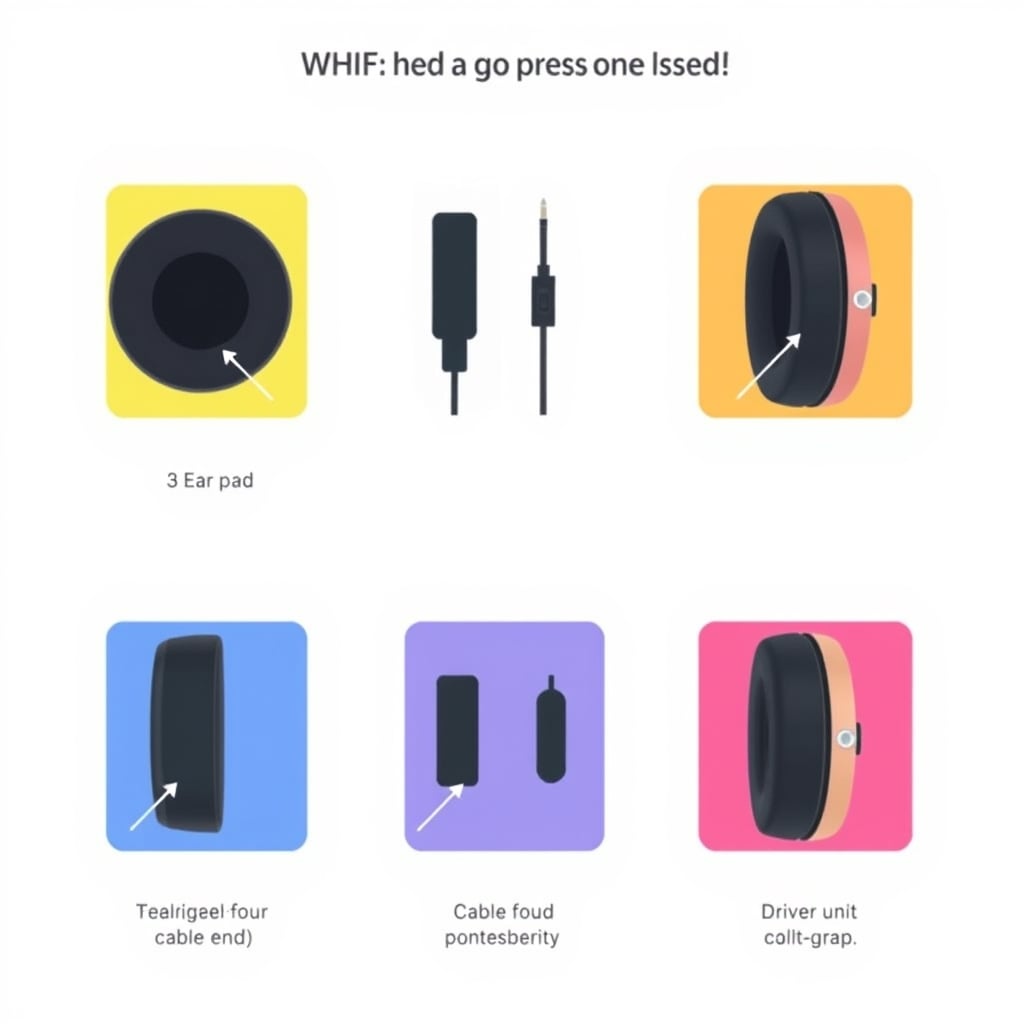 high-quality over-ear — Visual comparison of replaceable component availability across five headphone models shown as modular tiles.