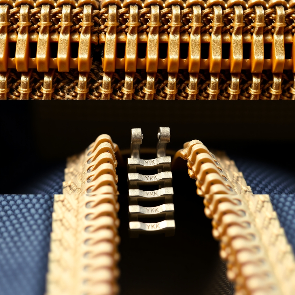 how to authenticate designer bags — Macro view comparing authentic smooth zipper teeth to misaligned counterfeit zipper teeth.