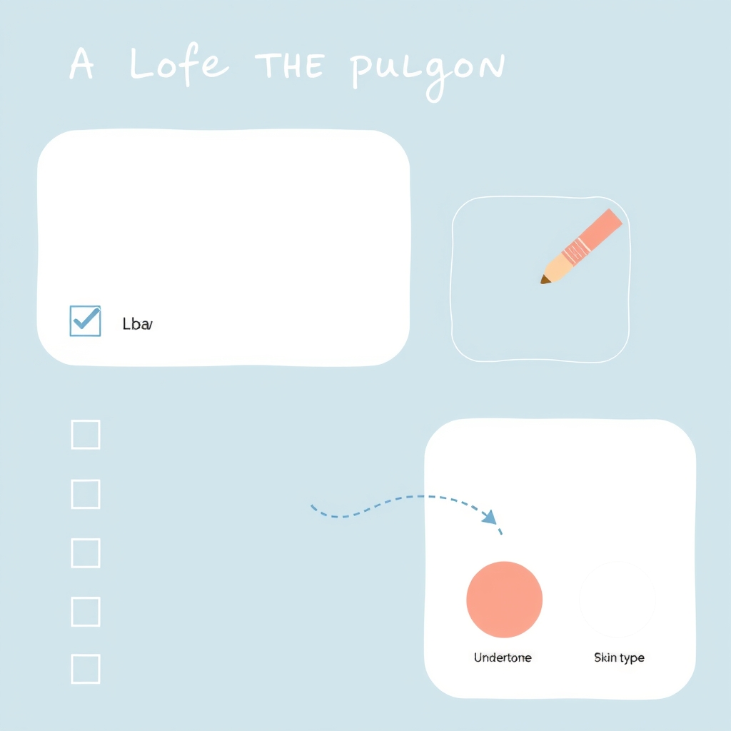 makeup subscription — Illustration of a beauty profile customization form with various preference options and checkboxes.