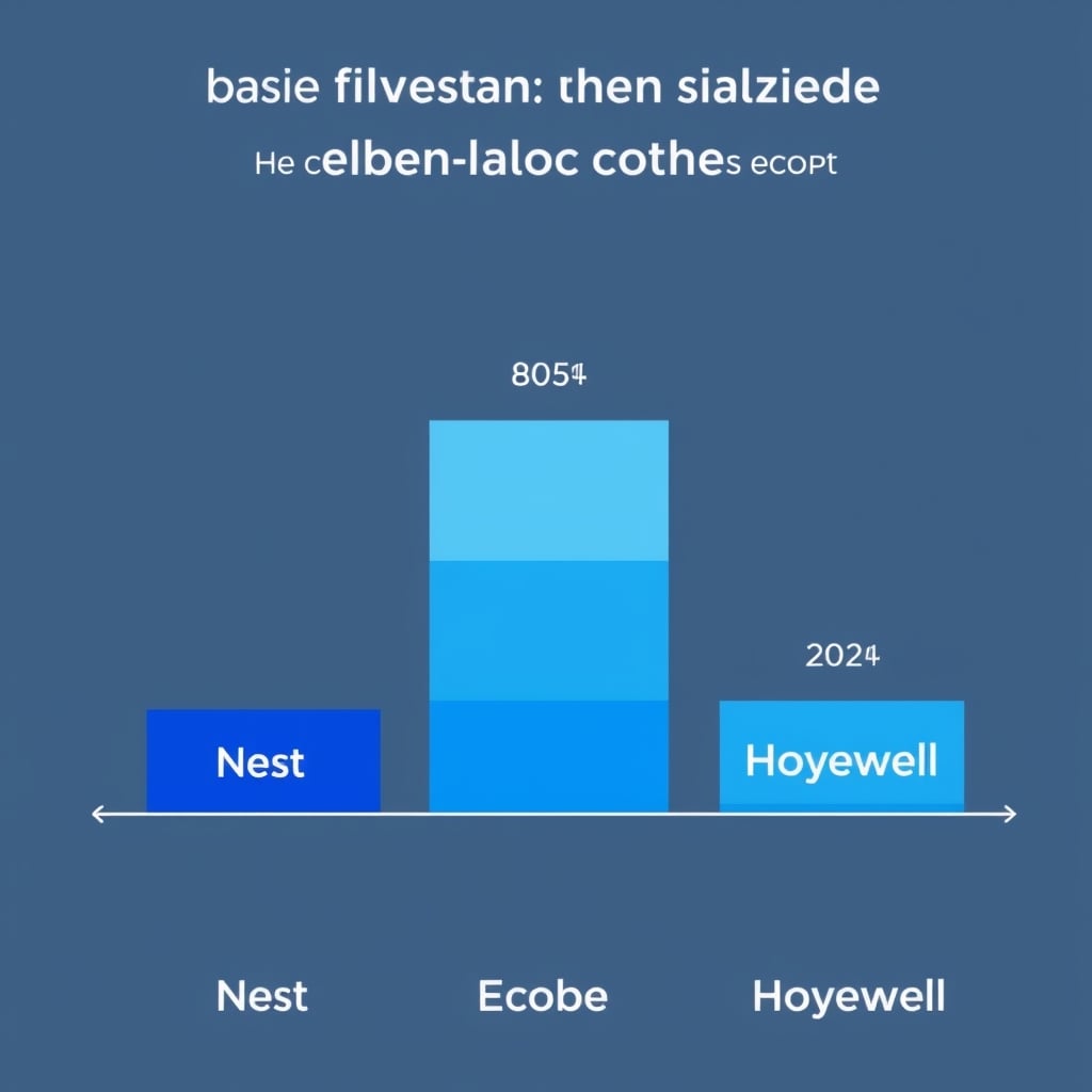 smart thermostat — Comparative bar chart showing relative pricing and payback periods for three smart thermostat models.