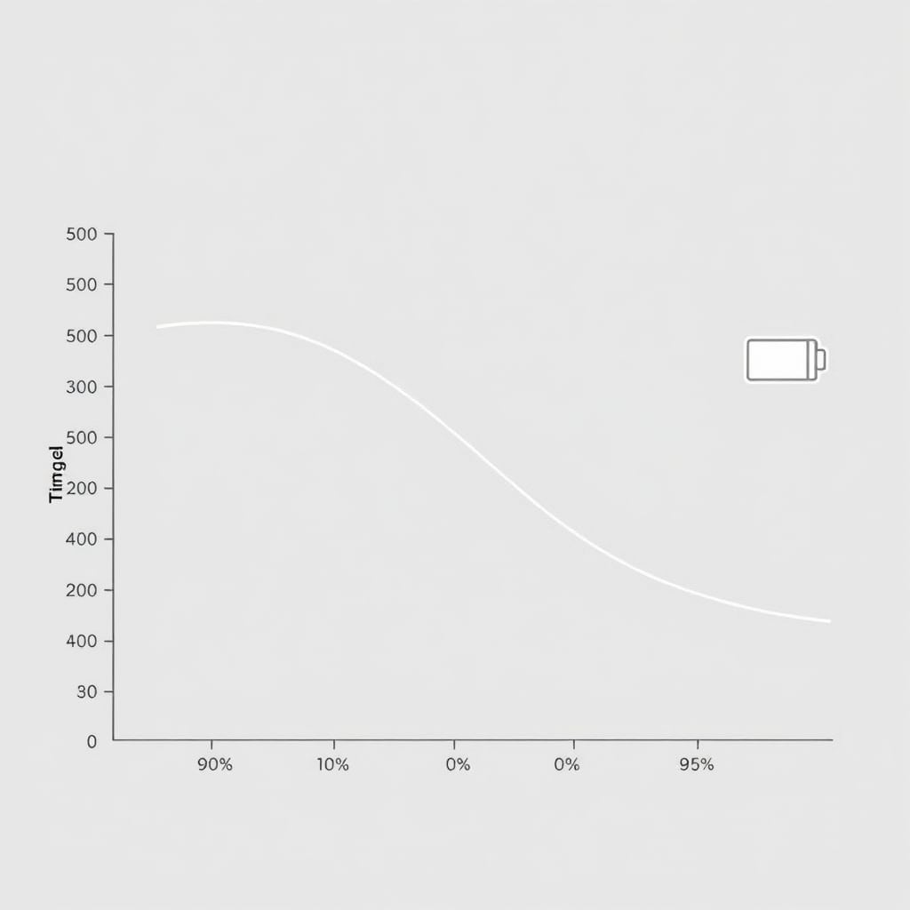 speaker battery life — Line graph showing lithium-ion battery capacity declining from 100 percent to 70-85 percent over 500 charge cycles